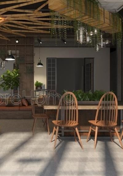 Thiết kế nội thất quán cafe với gỗ hiện đại độc đáo