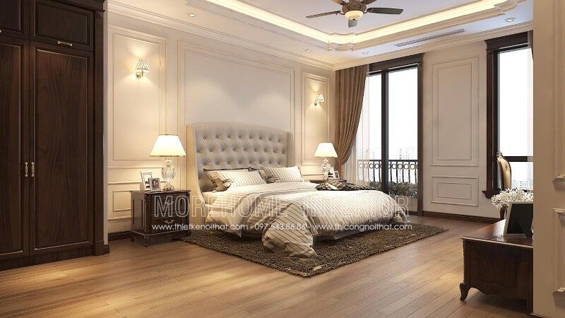 Mẫu giường ngủ gỗ tự nhiên bọc da đầy ấn tượng, đây là mẫu giường ngủ đẹp luôn nằm trong 